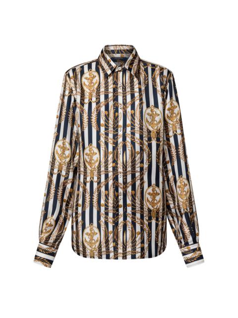 Louis Vuitton Striped Anchor Silk Shirt