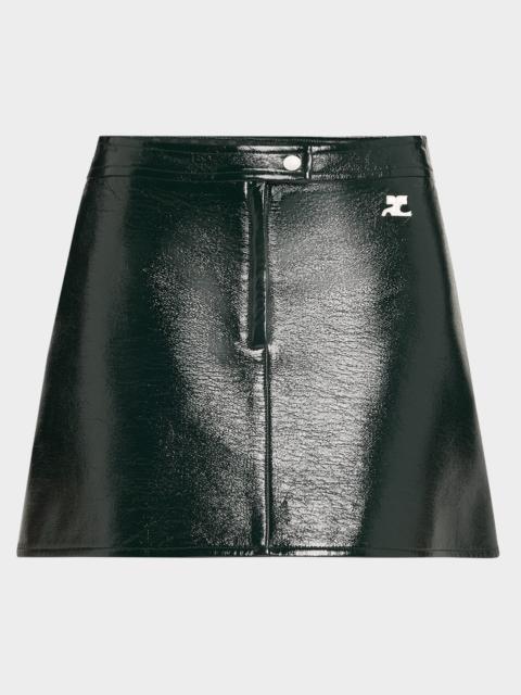 courrèges Reedition Vinyl Mini Skirt