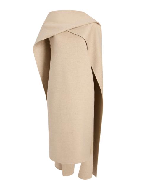 KHAITE Ramona Cashmere Midi Dress neutral
