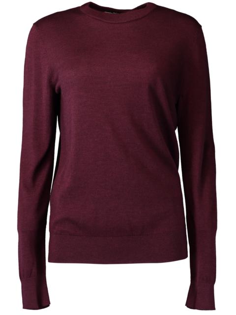 MICHAEL KORS COLLECTION Long Sleeve Crewneck Pullover - Wine