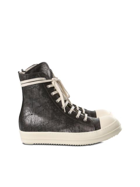 Rick Owens DRKSHDW metallic-effect lace-up sneakers
