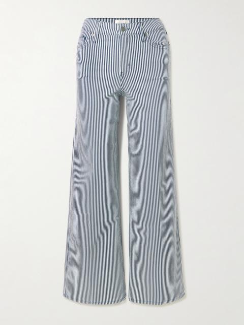 FRAME Le Slim Palazzo Striped Mid-rise Straight-leg Jeans