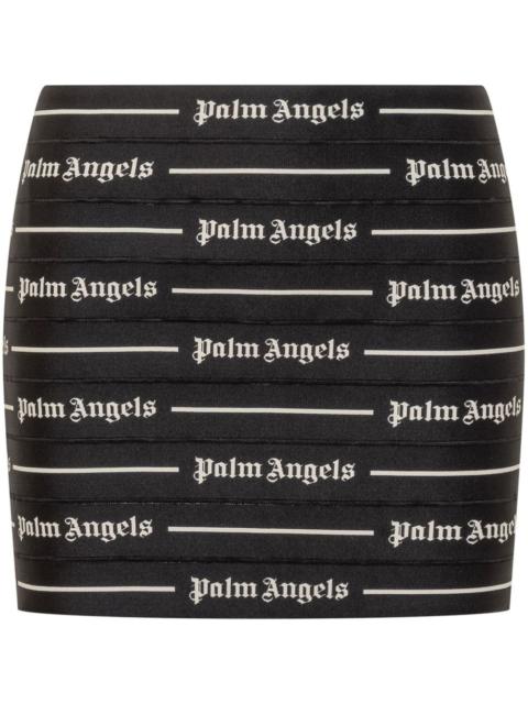 Palm Angels logo-print mini skirt