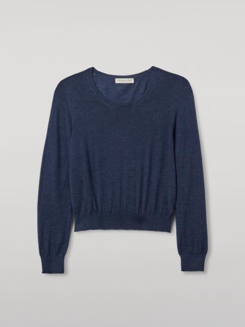 Johnstons of Elgin Ella Scoop Neck Superfine Cashmere Navy Jumper