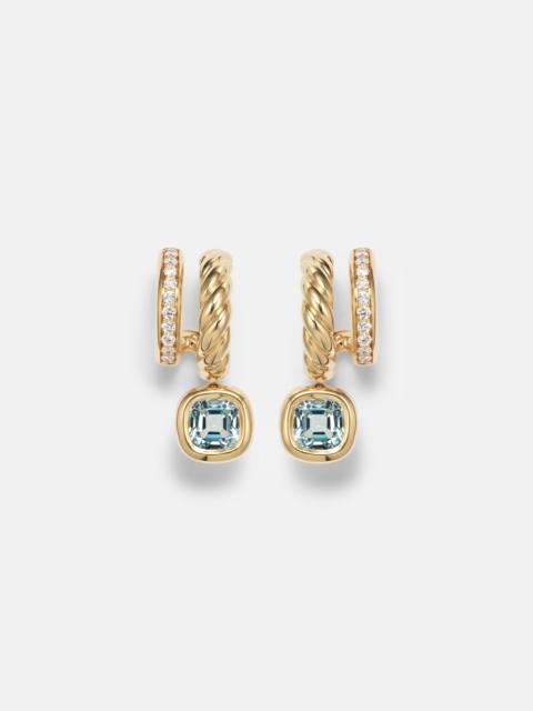 DAVID YURMAN DY Mercer® 18kt gold earrings with topaz and diamonds
