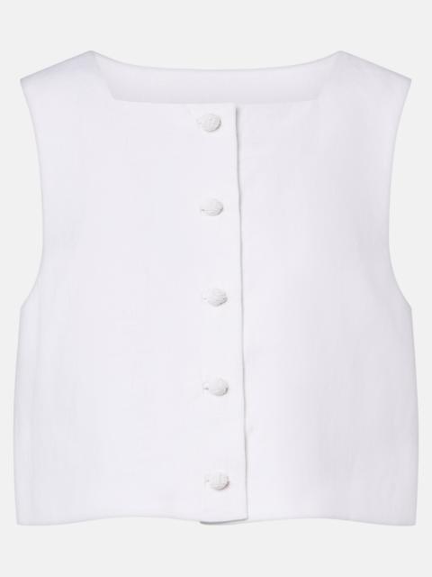 POSSE Rio linen crop top