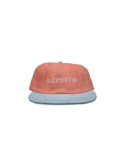 Supreme Denim Suede Compact Logo 6-Panel 'Pink'