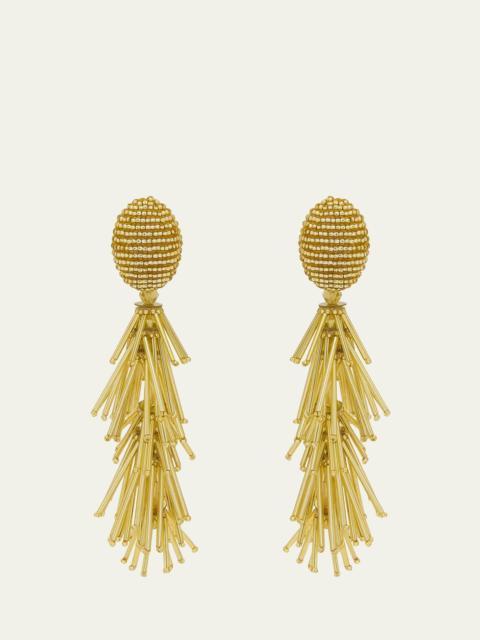 Oscar de la Renta Fringe Tassel Earrings
