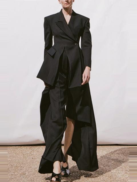 A.W.A.K.E. MODE ASYMMETRIC VOLUME-CONTRAST JACKET DARK NAVY