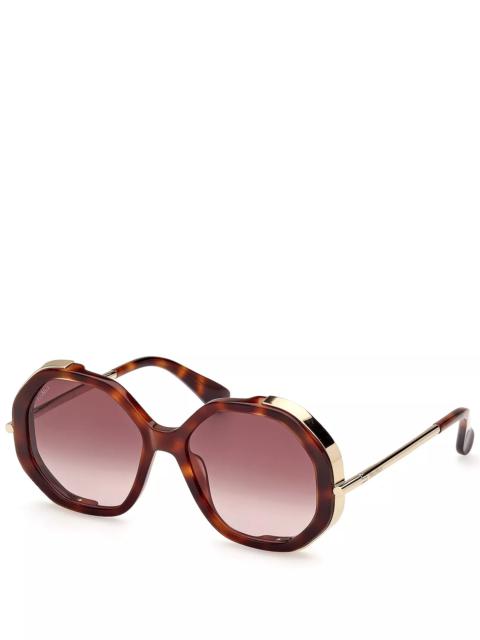 Max Mara Liz Geometric Sunglasses, 55mm