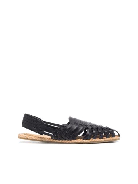 SAINT LAURENT sidi sandals in smooth leather