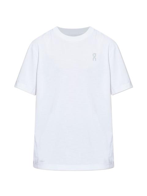 On logo-print T-shirt