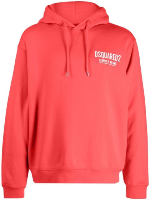 DSQUARED2 logo-print cotton hoodie