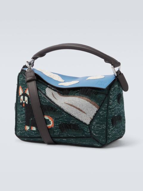 Loewe x Louis Wain Futurist Cat Puzzle tote bag