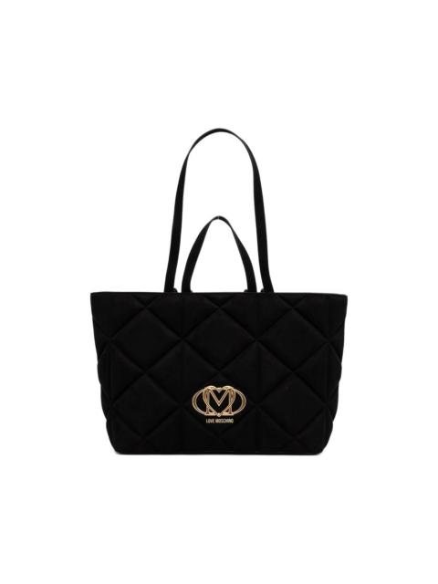Moschino quilted logo tote bag