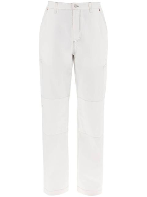 WIDE COTTON CANVAS TROUSERS FOR MEN OR WOMEN