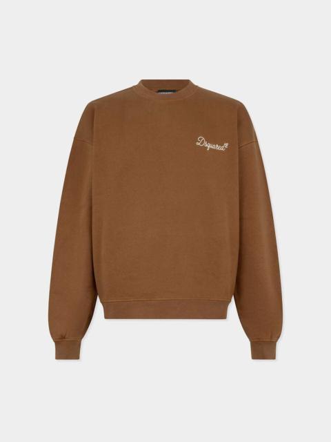 DSQUARED2 D2 SIGNATURE RELAX FIT CREWNECK