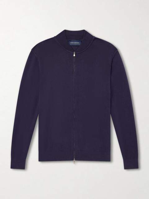 THOM SWEENEY Zip-Up Cotton Sweater