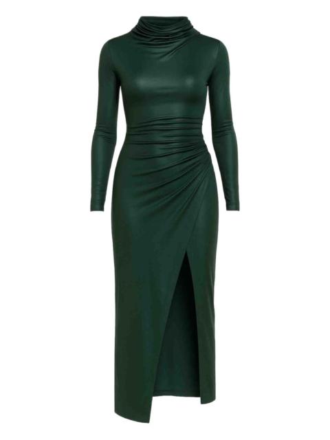 LAPOINTE draped-neck slit midi dress