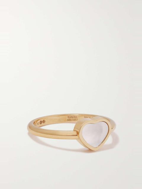 Chopard My Happy Hearts 18-karat rose gold mother-of-pearl ring