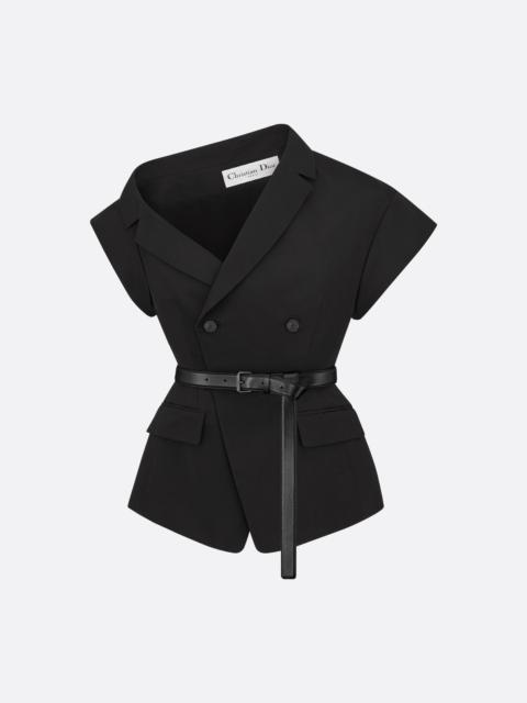 DIOR ベルト付きアシンメトリージャケット DIOR | ベルト付き アシンメトリー ショートスリーブ ジャケット
