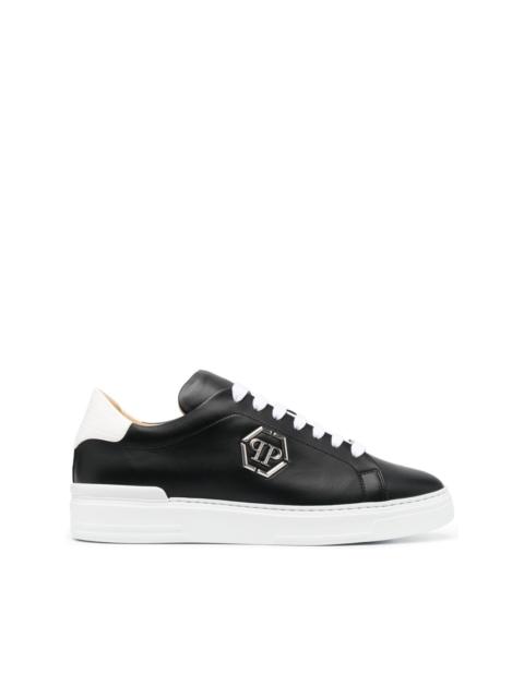 PHILIPP PLEIN logo-plaque two-tone leather sneakers