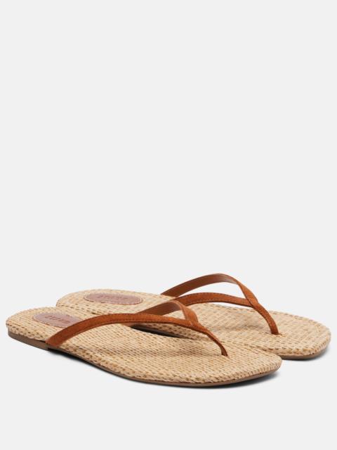 STAUD Freja suede thong sandals