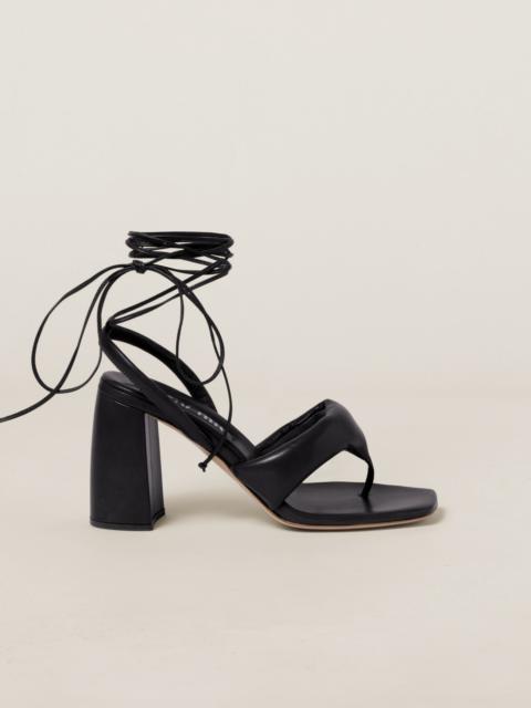 Miu Miu Padded leather thong sandals