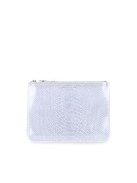 Comme Des Garçons snake-effect zip-fastening wallet