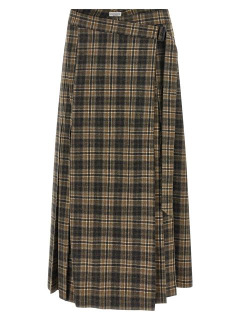 Brunello Cucinelli Tartan Skirt