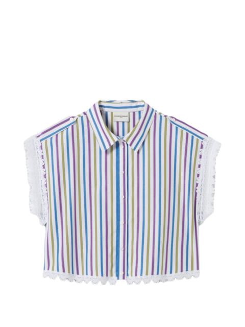Claudie Pierlot striped lace shirt