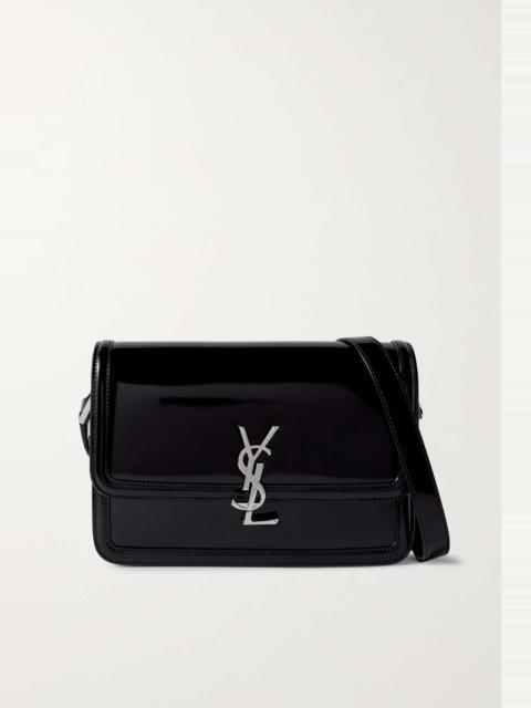 SAINT LAURENT Solferino medium glossed-leather shoulder bag