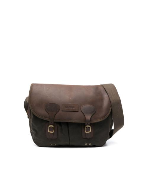 Barbour leather messenger bag