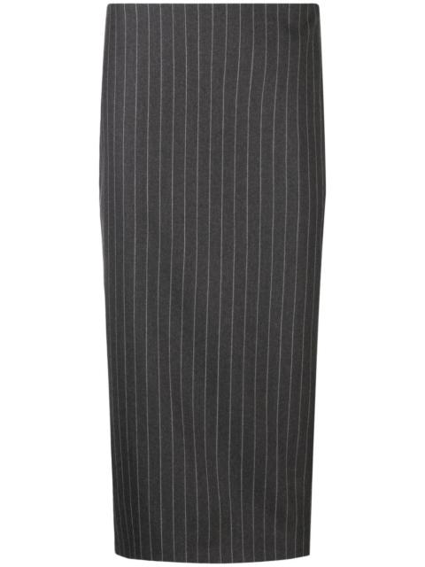 VERSACE mid-length pinstripe skirt