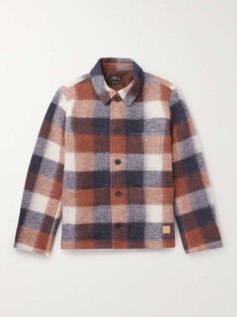 A.P.C. Emile Checked Wool-Blend Flannel Overshirt