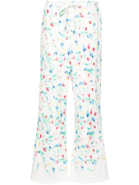 Marni floral-print cotton track pants