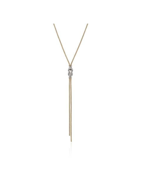 JOHN HARDY Love Knot Y Necklace, Gold, Diamonds