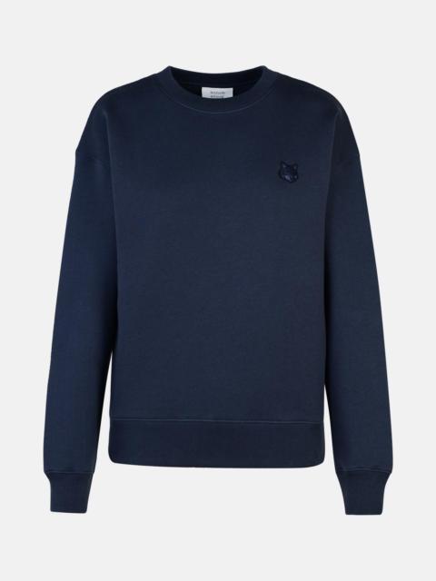 Maison Kitsuné 'BOLD FOX HEAD' NAVY COTTON SWEATSHIRT