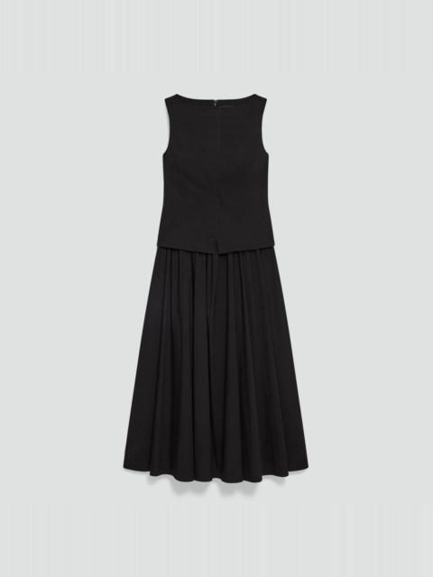 Theory Boatneck Midi Dress in Relaxed Poplin