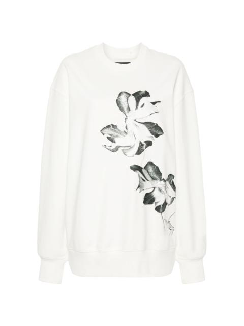 Y-3 floral-print jersey sweatshirt