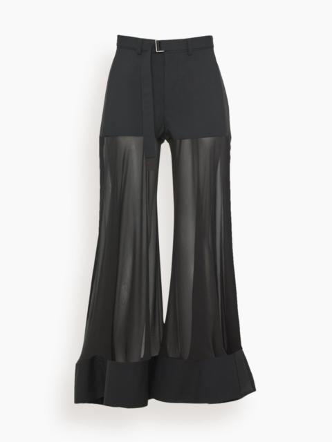 sacai Suiting Mix Pants in Black