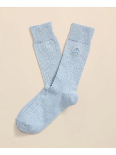 Brooks Brothers Cotton Blend Ribbed Socks