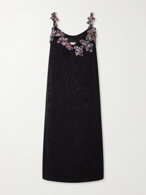 Dries Van Noten Embellished Moire Mini Dress