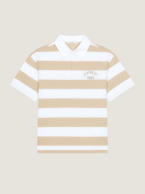 Givenchy STRIPED POLO IN COTTON WITH GIVENCHY PARIS EMBROIDERY