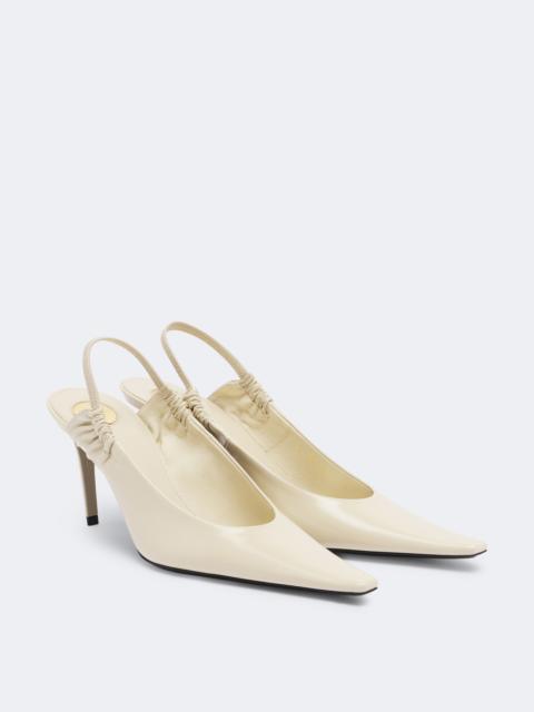SAINT LAURENT Anne-Marie leather slingback pumps