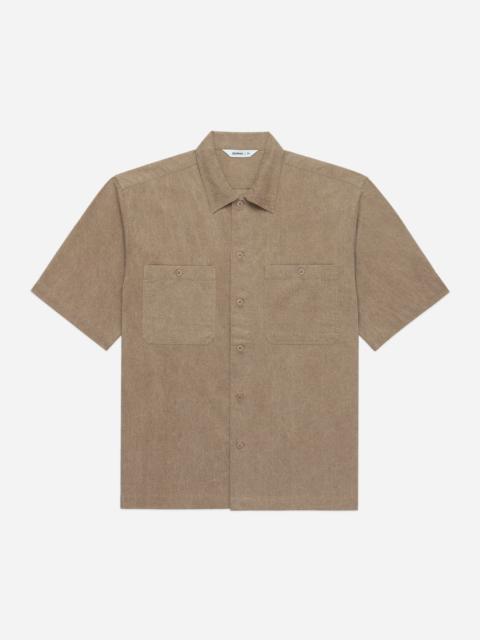 3sixteen Short Sleeve Workshirt - Brown Pigment Dye