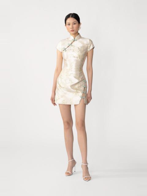 SAU LEE JADA JACQUARD MINI DRESS