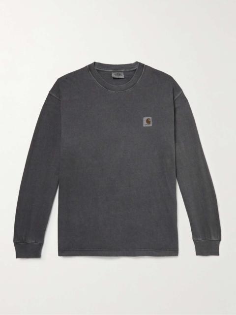 Carhartt Nelson Logo-Appliquéd Garment-Dyed Cotton-Jersey T-Shirt