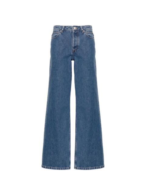 A.P.C. Elisabeth high-rise wide-leg jeans