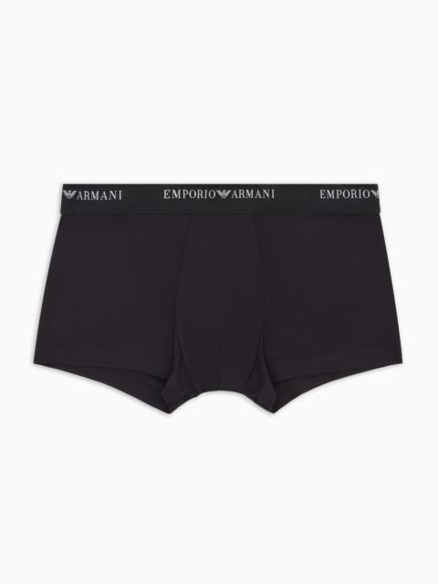 Soft modal boxer briefs with logo waist